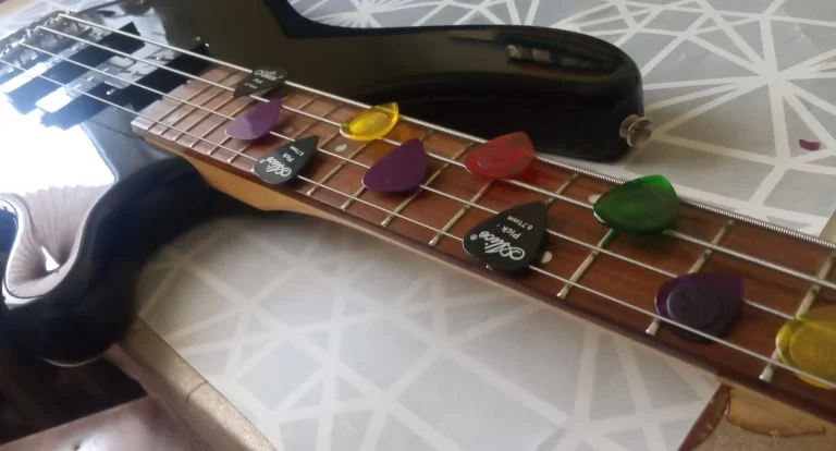 photo of bass guitar picks